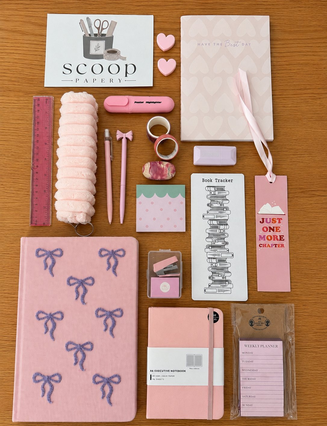 Pink stationery box